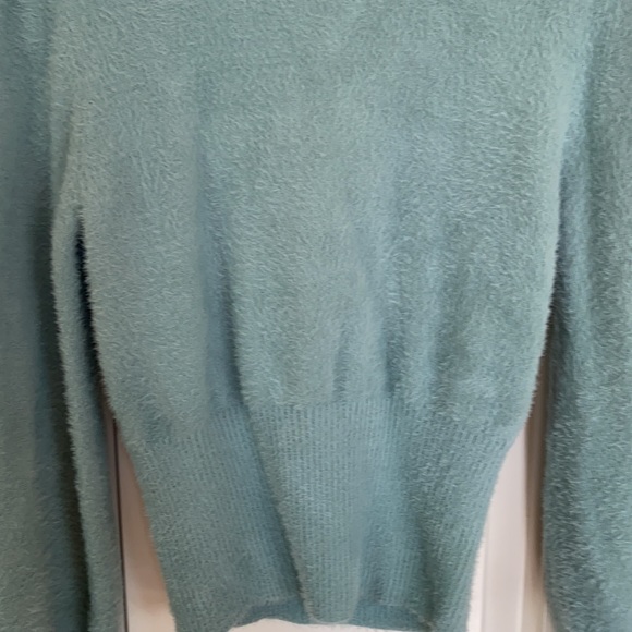 Forever 21 dusty blue sweater with cinched waist size small - Picture 4 of 4